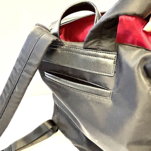 Tutilo New York Black Nylon Backpack Laptop Book Bag - Picture 4 of 12